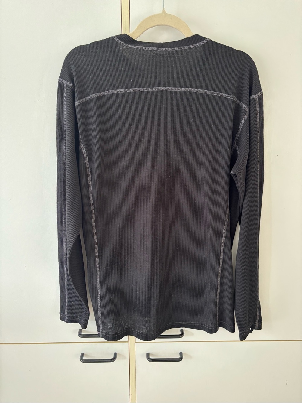 Carhartt Force Waffle Knit Thermal Long Sleeve Black Men Large Minimalist Skate - Picture 6 of 10